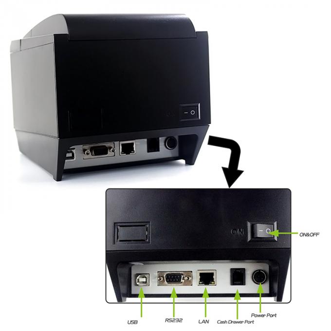 Controllo automatico del cassetto dei contanti della stampante termica della taglierina 80mm di USB per il ristorante