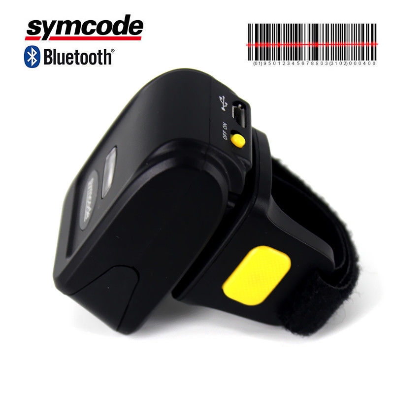Wearable Ring Finger Bluetooth Barcode Scanner 120 Scans Per Second Rate